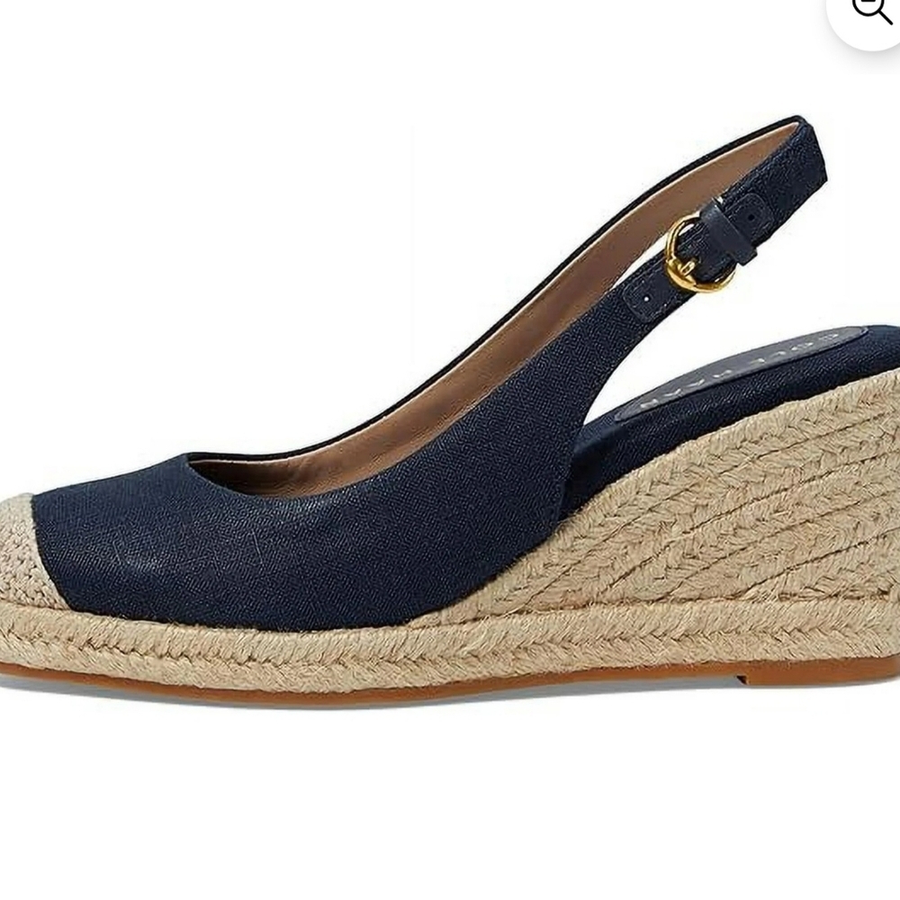 Cole Haan Women's Cloudfeel Espadrille Wedge Navy - Picture 6 of 6